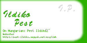 ildiko pest business card